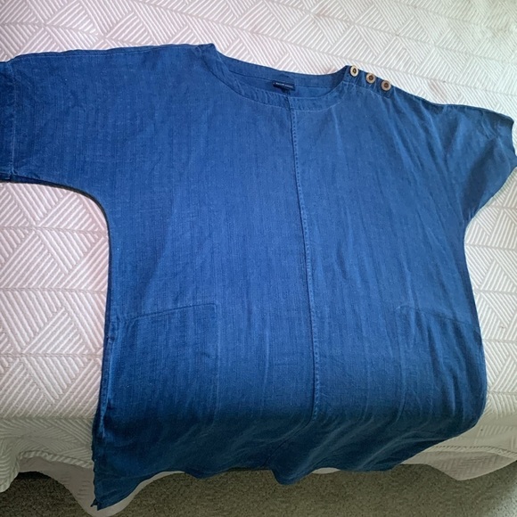 J Jill Purejill Indigo dress size large - Picture 3 of 9